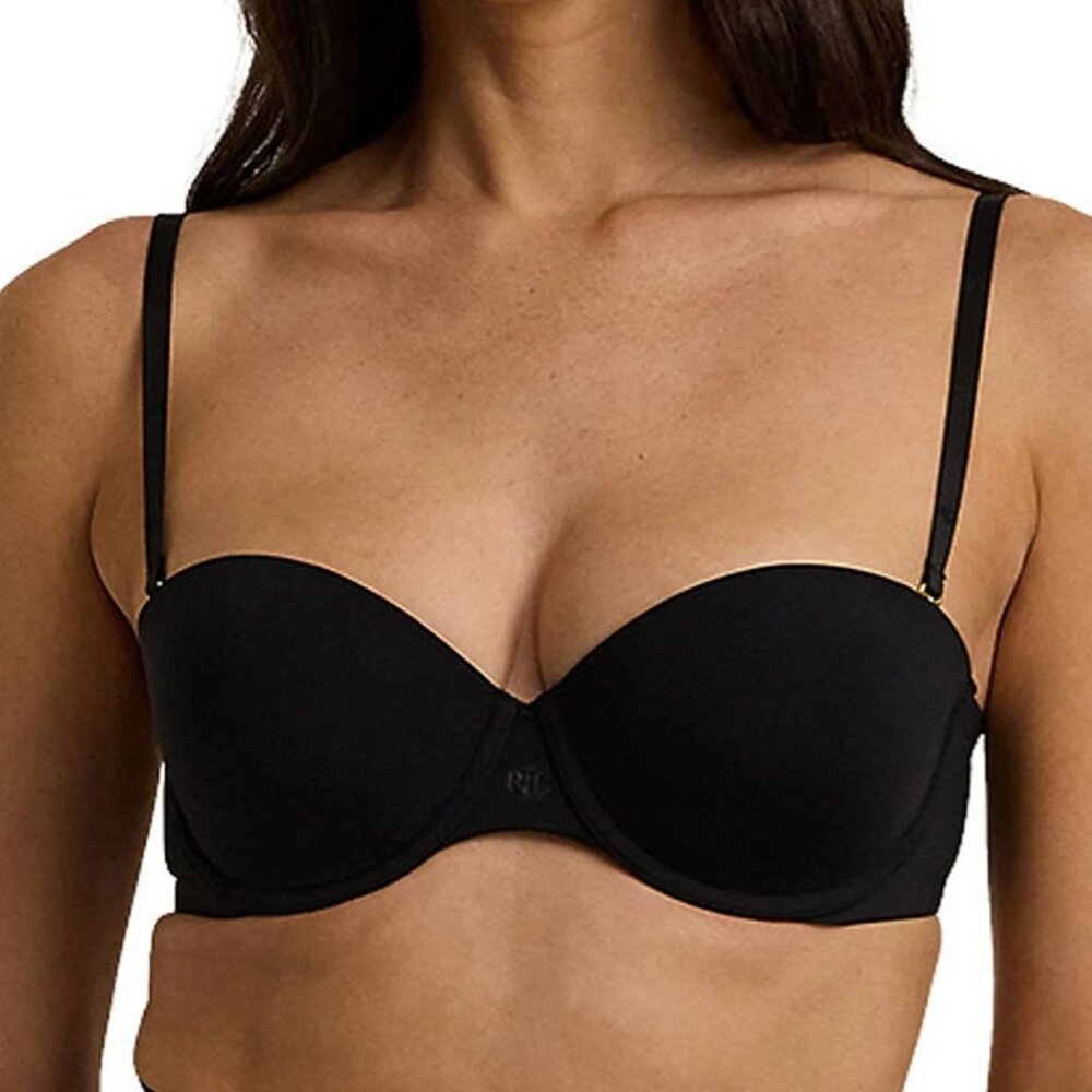 Lauren Ralph Lauren Luxe Smoothing Convertible Strapless Bra - Multi Sizes Black